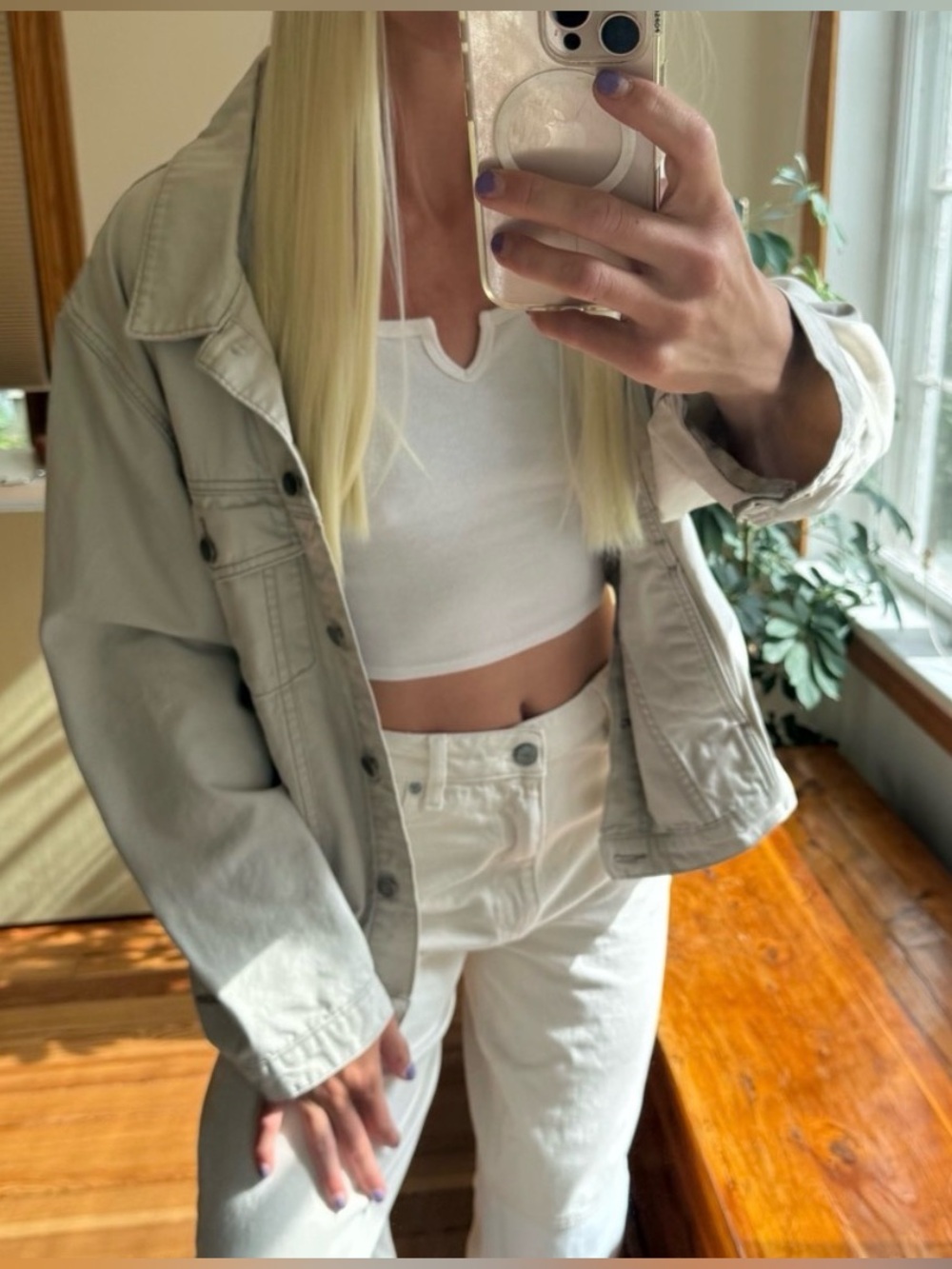 Retro Woolrich denim tan jacket